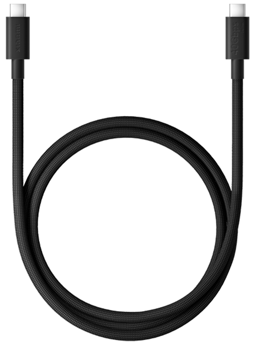Кабель Xiaomi 6A High-speed USB4 Braided USB-C to USB-C Cable (1m) черный BHR087BGL